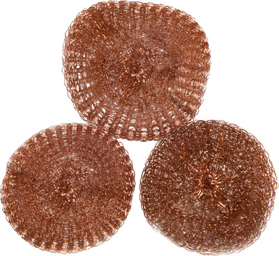 Набор губок хозяйственных OfficeClean металлические медные (3шт)