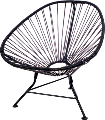 Кресло садовое M-Group Ракушка мини / 12340400 (черный)