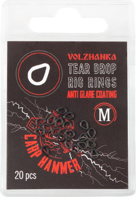 Набор заводных колец Волжанка Tear Drop Rig Rings / RVTDRR-M (20шт)