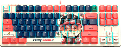 Клавиатура Bloody AT87 Proxy Boom (бежевый/красный)