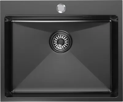 Мойка кухонная Mixline Pro 555134 (черный графит, с сифоном)
