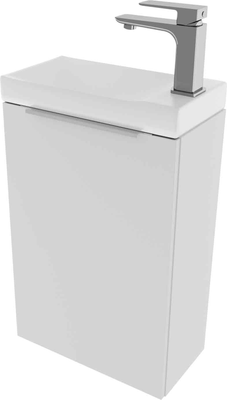 Тумба с умывальником ЗОВ Монови Слим 40 / S40LW0LW-OL9268 (белый матовый)