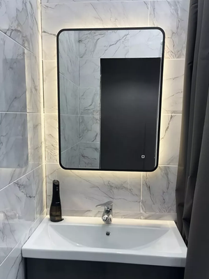 Зеркало Emze 60x80 / LED.UV.SMART.60.80.CHE.4K (черный с УФ-окантовкой и подсветкой)