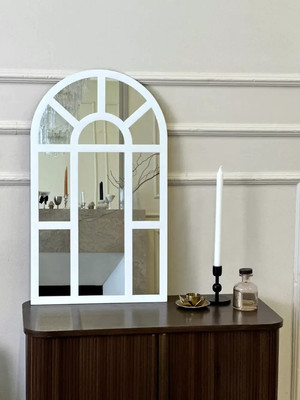 Зеркало Emze 45x77 / UV.ARC.WIND.45.77.BEL (белый с УФ-окантовкой)