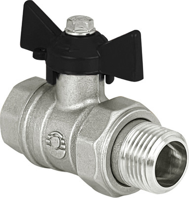 Шаровой кран Valfex DeltaPro ВР/НР 1/2" / VF.230.NB1.012.DP (ручка-бабочка, американка)