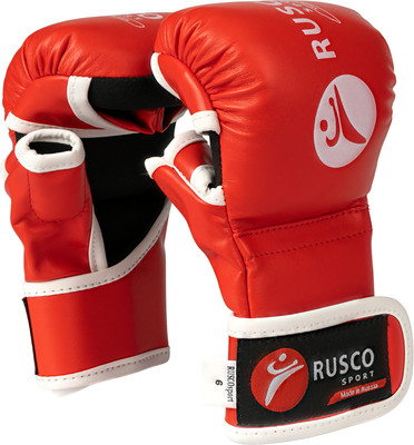 Перчатки для единоборств RuscoSport Start к/з (р.4, красный)