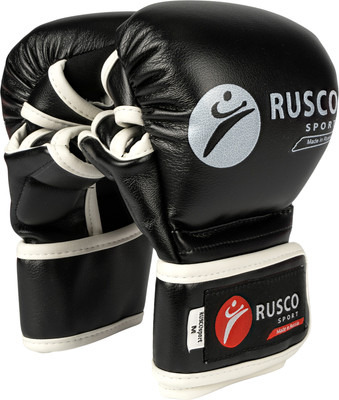 Перчатки для единоборств RuscoSport к/з (L, черный)