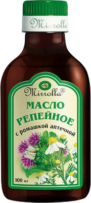 Масло для волос Mirrolla Репейное масло с Ромашкой аптечной 2024 (100мл)