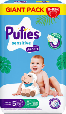 Подгузники детские Pufies Sensitive Junior 11-16кг (72шт)