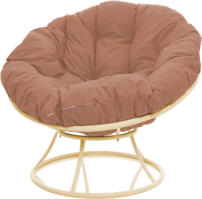 Кресло садовое M-Group Папасан / 12010501 (бежевый/бежевая подушка)