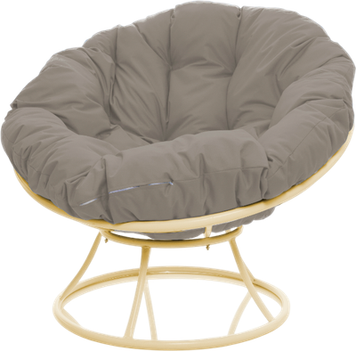 Кресло садовое M-Group Папасан / 12010509 (бежевый/серая подушка)