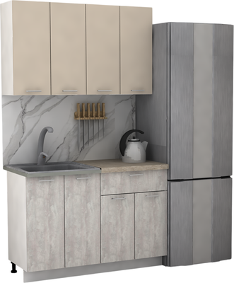 Кухонный гарнитур Eligard Lion 1.2 без столешницы (персидский жемчуг/ледяное дерево)