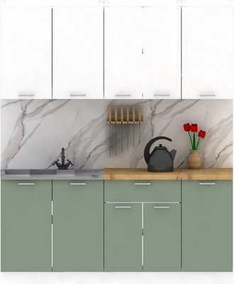 Кухонный гарнитур Eligard Lion 1.8 без столешницы (белый/самшит)