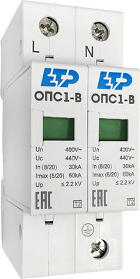 Ограничитель перенапряжения ETP ОПС1-B 2P / 16701