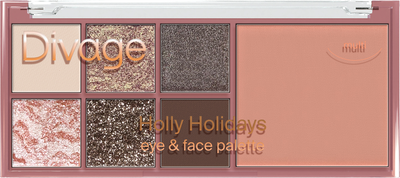 Палетка теней для век Divage Holly Holidays Мультифункциональная