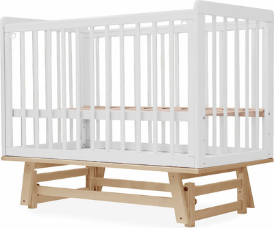 Детская кроватка Sweet Baby Luciano с маятником (белый/натуральный)