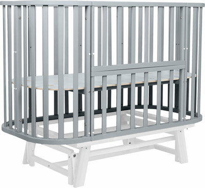 Детская кровать-трансформер Sweet Baby Belloni 3в1 с маятником (серый/белый)