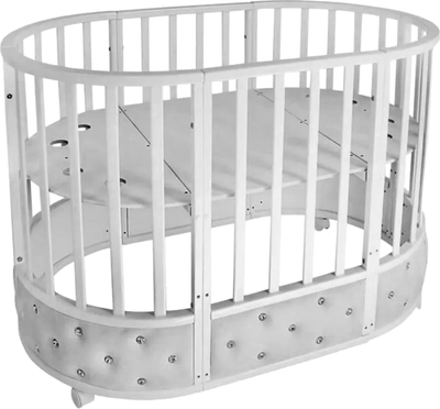 Детская кровать-трансформер Sweet Baby Brillantezza 7в1 на колесах (белый)