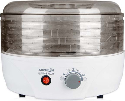 Сушилка для овощей и фруктов Аксион Т33 (белый/дымчатый)