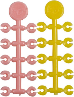 Набор стопоров для бойлов Korda Floss Caps / KFLC3 (розовый/желтый)