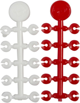 Набор стопоров для бойлов Korda Floss Caps / KFLC2 (белый/красный)