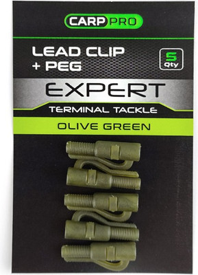 Набор клипс для грузила Carp Pro Lead Clip + Peg / CP6608G (5шт)