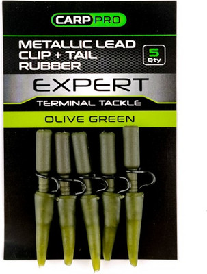 Набор клипс для грузила Carp Pro Lead Clip + Tail Rubber / CP6609G (5шт)