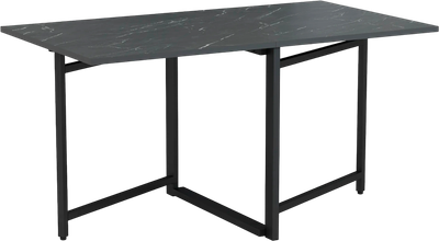 Стол-трансформер Олмеко Кальяри раскладной 42.43 (мрамор черный/черный)
