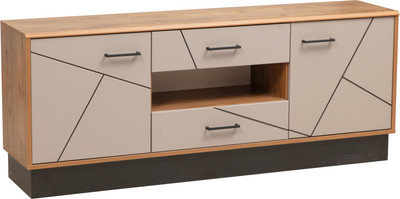 Тумба Олмеко Гамма 54.04 ТВ (таксония/черный/ПВХ грей)