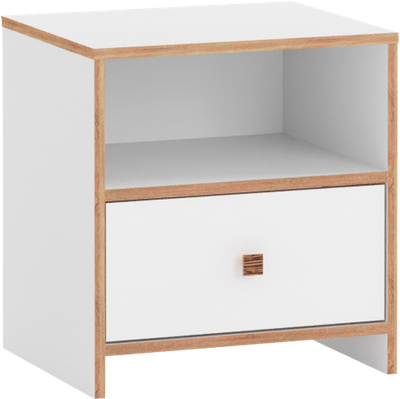 Прикроватная тумба Олмеко Дакота 68.03 (белый/дуб сонома)