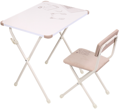 Комплект мебели с детским столом Ника Скетч для девочек КДМ1/2