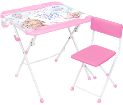 Комплект мебели с детским столом Ника Маленькая принцесса 2 КНД4/МП2