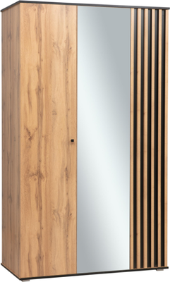 Шкаф Олмеко Либерти 51.14 3-х дверный опора 20мм (дуб вотан/черный))