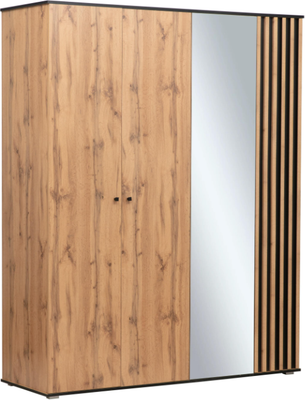 Шкаф Олмеко Либерти 51.15 4-х дверный опора 20мм (дуб вотан/черный)