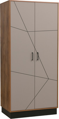 Шкаф Олмеко Гамма 54.03 2-х дверный (таксония/черный/ПВХ грей)