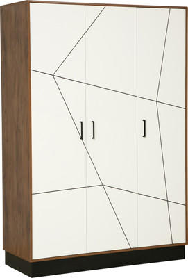 Шкаф Олмеко Гамма 54.12 3-х дверный (таксония/черный/ПВХ белый)