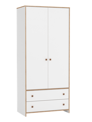 Шкаф Олмеко Дакота 68.04 2-х дверный (белый/дуб сонома)