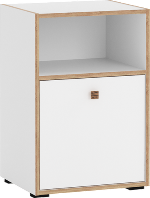 Тумба Олмеко Дакота 68.07 (белый/дуб сонома/белый)