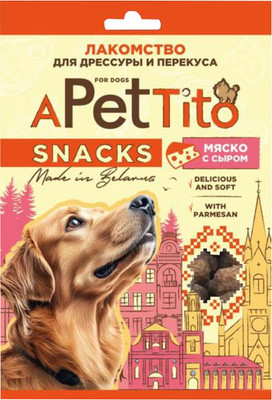 Лакомство для собак APetTito Мяско с сыром (90г)