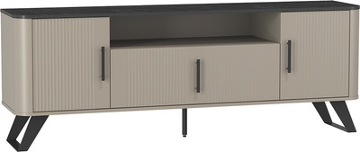 Тумба Олмеко Фиделия 76.05 ТВ (серый камень/мрамор черный)