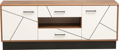 Тумба Олмеко Гамма 54.04 ТВ (таксония/черный/ПВХ белый)