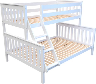 Двухъярусная кровать Elis Мишель 200x90 и 200x140 без ящиков (белый)