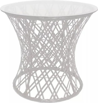 Стол садовый M-Group Бонго Макси Со стеклом / 19180156 (бесцветный/белый, 0.56м)