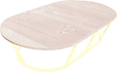 Стол садовый M-Group Мамасан овальный / 19050500 (бежевый без ротанга)