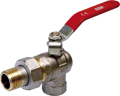 Шаровой кран Slovarm Муфтовый угловой с американкой ДУ 20 КЕ-281 R (ручка)