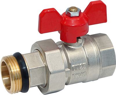 Шаровой кран Slovarm Муфтовый с американкой ДУ 15 КЕ-280 (бабочка)