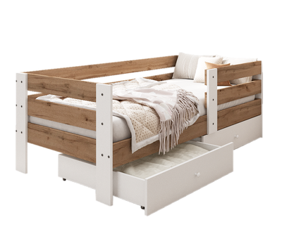 Кровать-тахта детская EcoWood Атланта-2 с ящиками 80х160 / ECO.001.00051.80-160.376WML/101SE