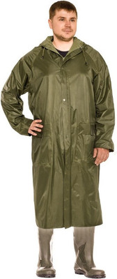 Плащ рабочий No Brand Нейлоновый с карманами ПВ31 (р.48-50/L, зеленый)