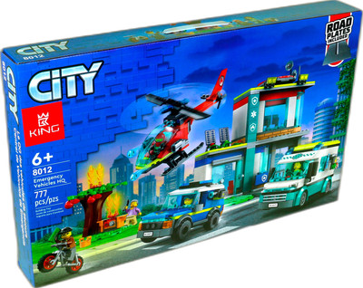 Конструктор King Штаб-квартира экстренных автомобилей / 8012 (777эл)