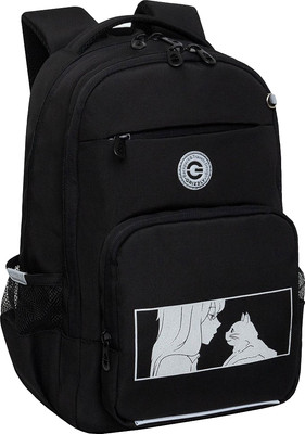 Школьный рюкзак Grizzly RG-564-3 (черный/серый)